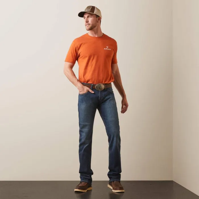 Men Denim Ariat M7 Rocker Stretch Legacy Stackable Straight Leg Jean Fremont Men Denim Ariat M7 Rocker Stretch Legacy Stackable Straight Leg Jean Fremont