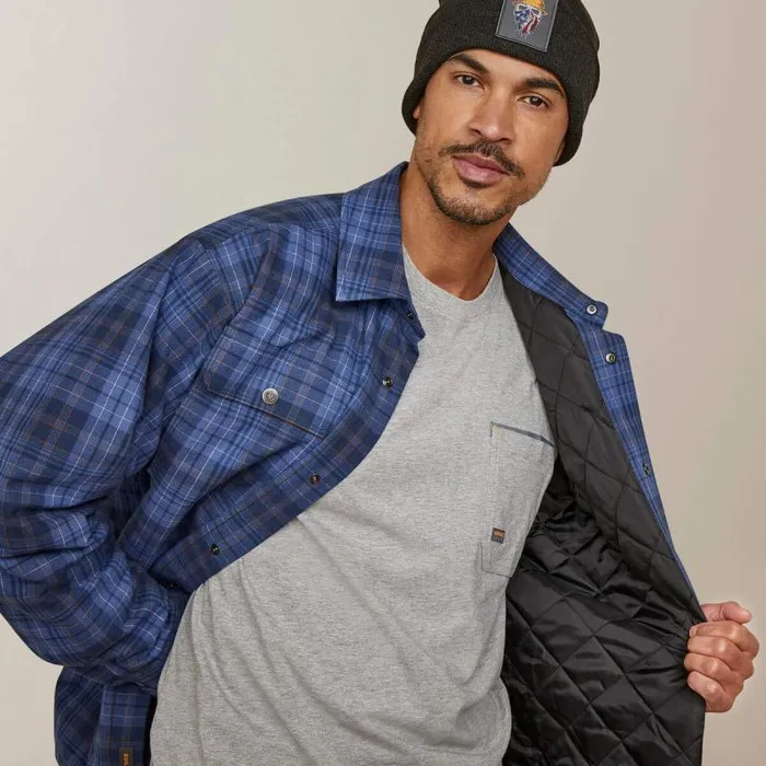 Men Jackets and Vests Ariat Rebar Flannel Insulated Shirt Jacket Coastal Blue Plaid Men Jackets and Vests Ariat Rebar Flannel Insulated Shirt Jacket Coastal Blue Plaid