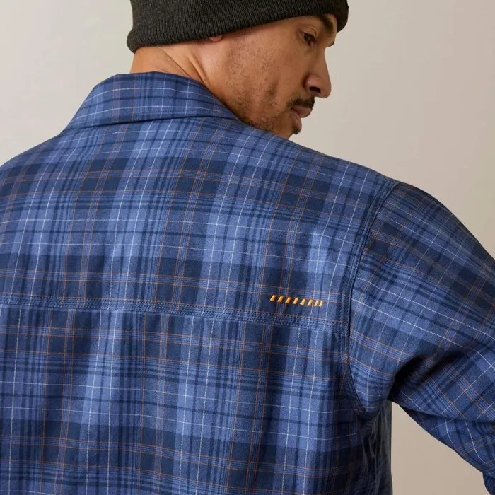 Men Jackets and Vests Ariat Rebar Flannel Insulated Shirt Jacket Coastal Blue Plaid Men Jackets and Vests Ariat Rebar Flannel Insulated Shirt Jacket Coastal Blue Plaid