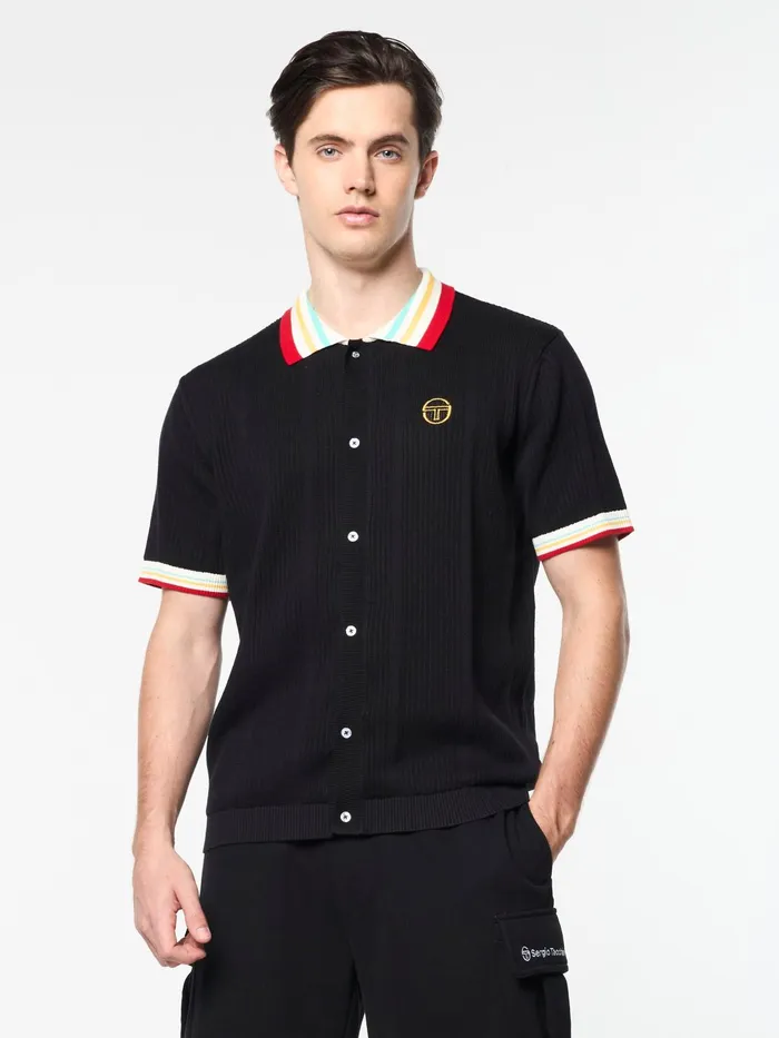Men Knitwear Sergio Tacchini Slice Polo Black Black