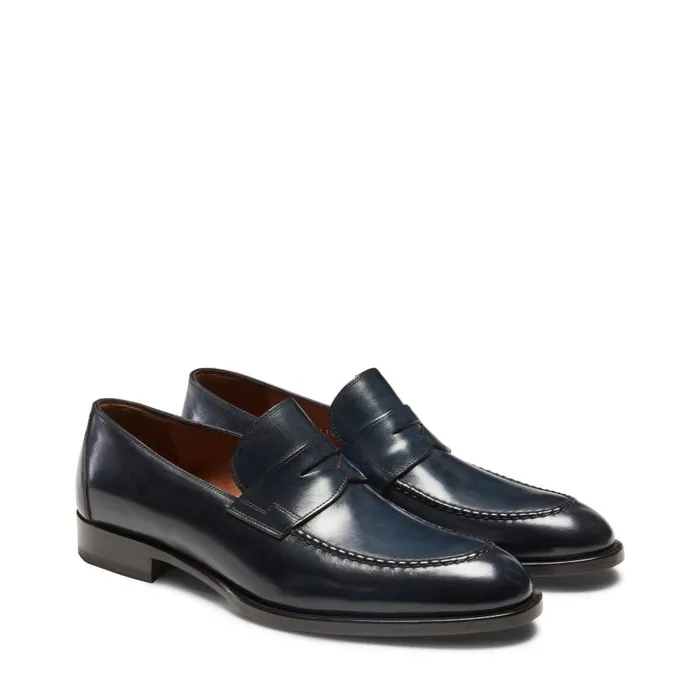 Men Leather Loafer Navy Blue Fratelli Rossetti Loafers Men Leather Loafer Navy Blue Fratelli Rossetti Loafers