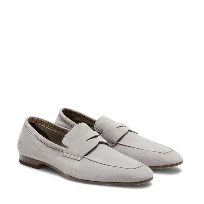 Men Mocassino Estate In Suede Grey Fratelli Rossetti Loafers Men Mocassino Estate In Suede Grey Fratelli Rossetti Loafers