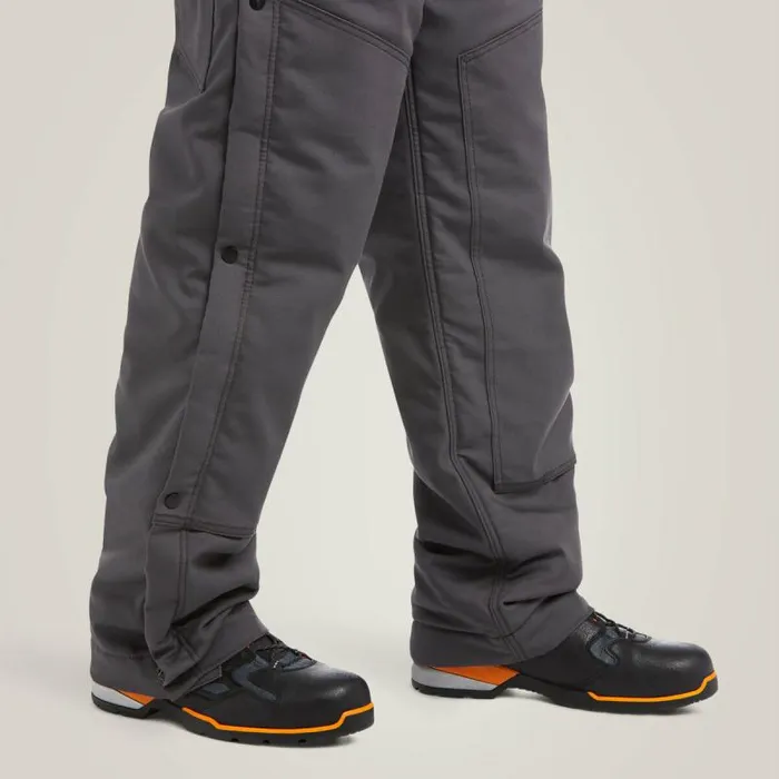 Men Pants and Shorts Ariat Rebar DuraCanvas Stretch Insulated Bib Rebar Gray
