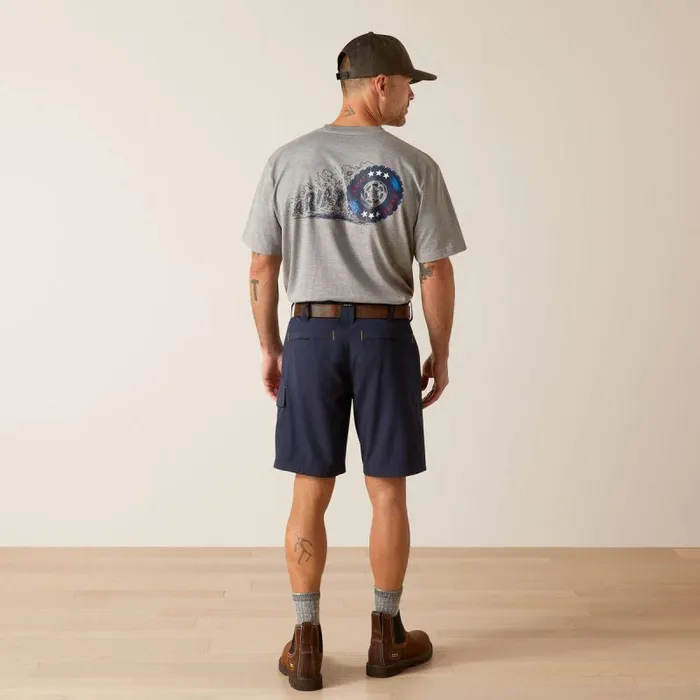 Men Pants and Shorts Ariat Rebar WorkFlow Ultralight Short Navy Men Pants and Shorts Ariat Rebar WorkFlow Ultralight Short Navy