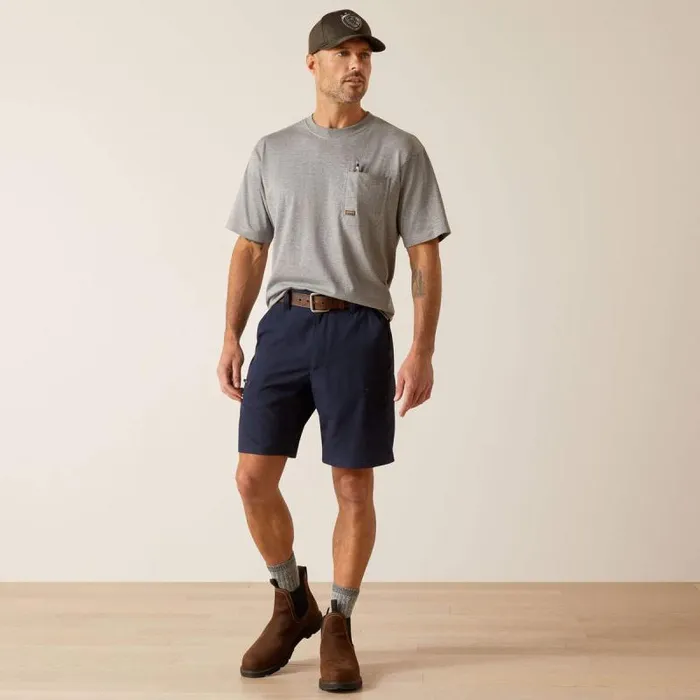 Men Pants and Shorts Ariat Rebar WorkFlow Ultralight Short Navy Men Pants and Shorts Ariat Rebar WorkFlow Ultralight Short Navy