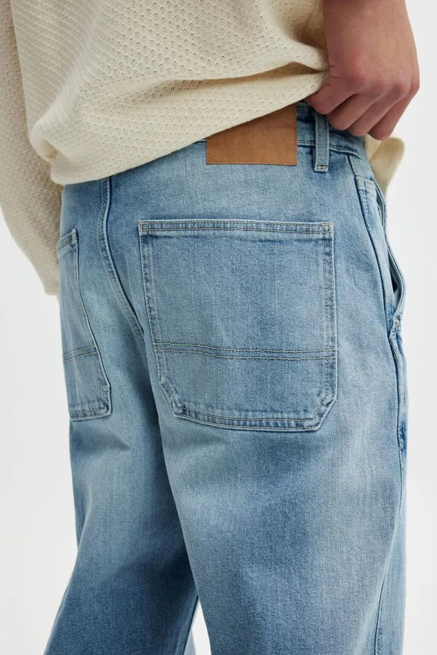 Men Pants Cotton On Baggy Jean Carpenter Sliver Blue Men Pants Cotton On Baggy Jean Carpenter Sliver Blue