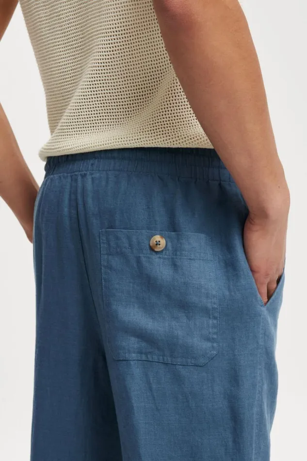 Men Pants Cotton On Linen Pant Moonlight Blue Men Pants Cotton On Linen Pant Moonlight Blue