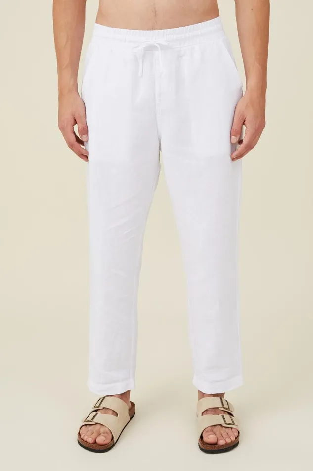 Men Pants Cotton On Linen Pant White Men Pants Cotton On Linen Pant White