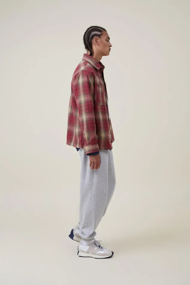 Men Pants Cotton On Loose Fit Track Grey Marle Men Pants Cotton On Loose Fit Track Grey Marle