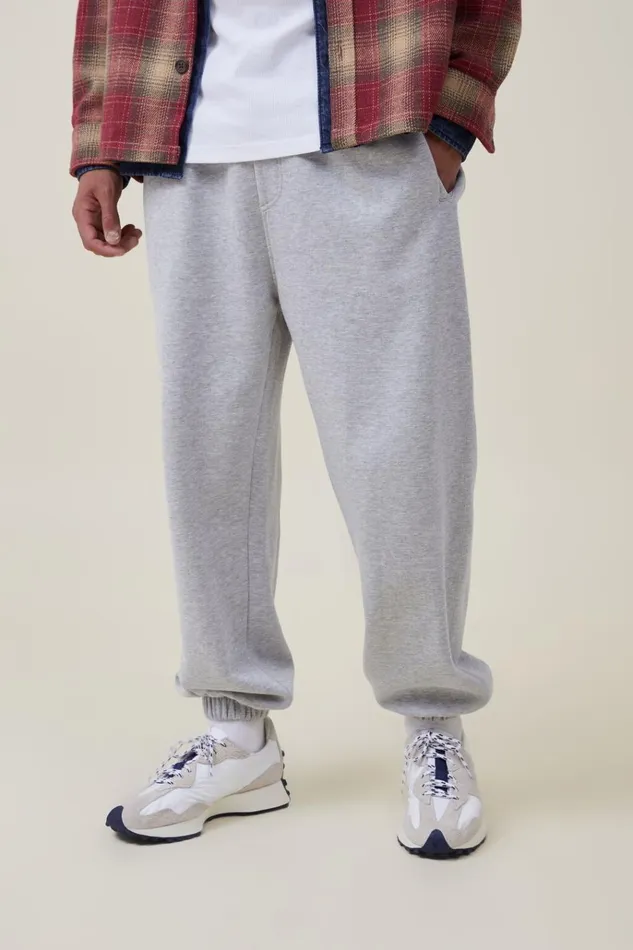 Men Pants Cotton On Loose Fit Track Grey Marle Men Pants Cotton On Loose Fit Track Grey Marle
