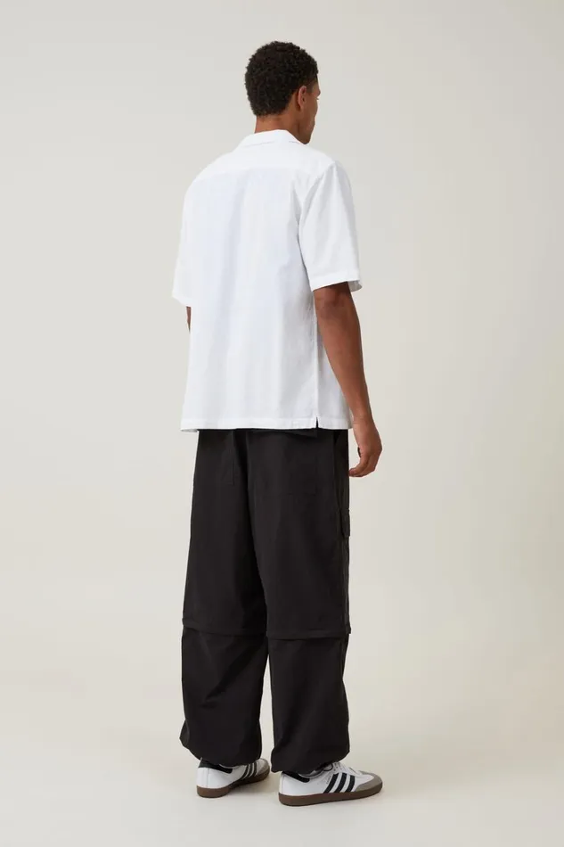 Men Pants Cotton On Parachute Super Baggy Pant Black Zip Off Men Pants Cotton On Parachute Super Baggy Pant Black Zip Off