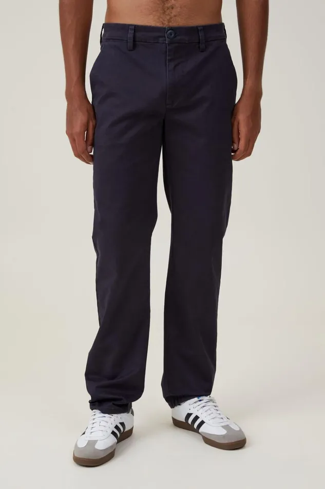 Men Pants Cotton On Regular Straight Chino Navy Men Pants Cotton On Regular Straight Chino Navy