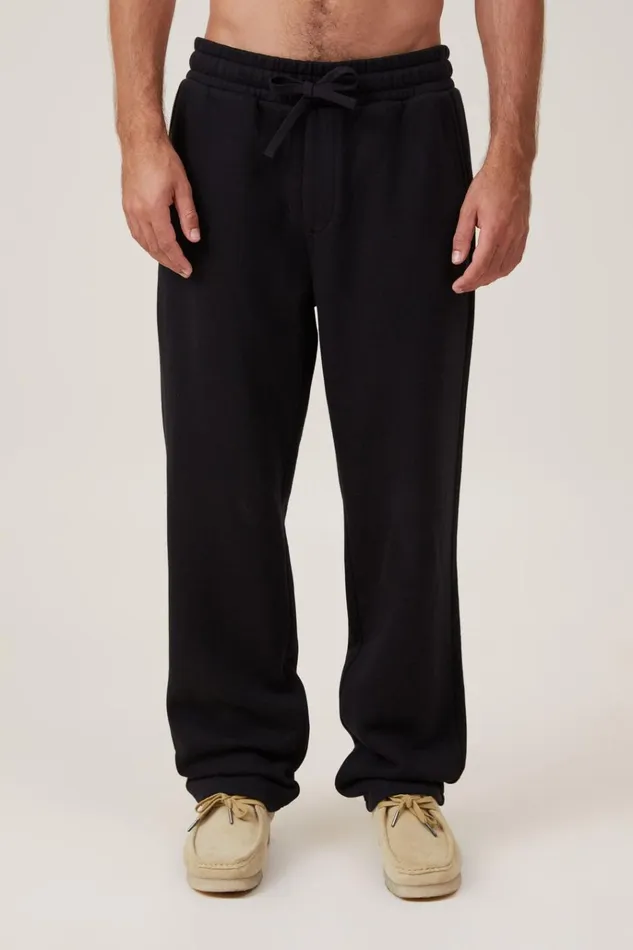 Men Pants Cotton On Relaxed Track Pant Black Men Pants Cotton On Relaxed Track Pant Black