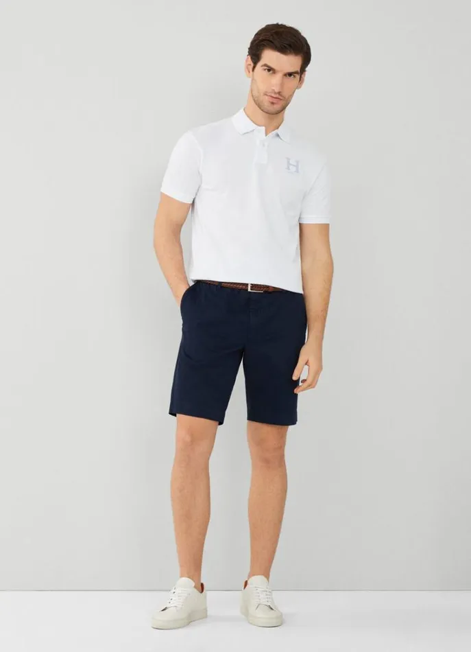 Men Polo Shirts Hackett London Classic Fit Heritage Piqu Polo White