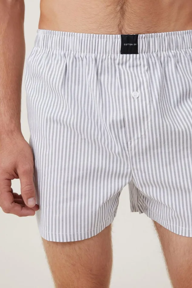Men Socks and Underwear Cotton On Stretch Boxer Short Grey White Stripe Men Socks and Underwear Cotton On Stretch Boxer Short Grey White Stripe