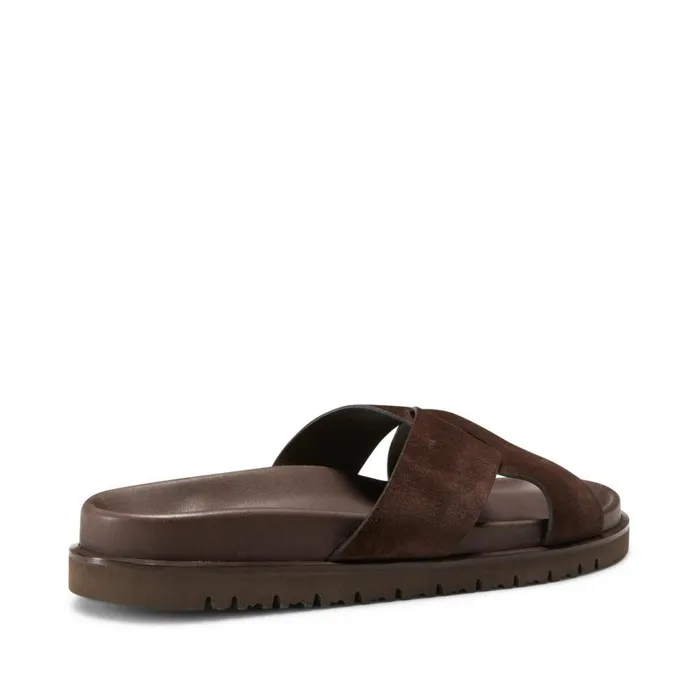 Men Suede Sandal Brown Fratelli Rossetti Slip On Men Suede Sandal Brown Fratelli Rossetti Slip On
