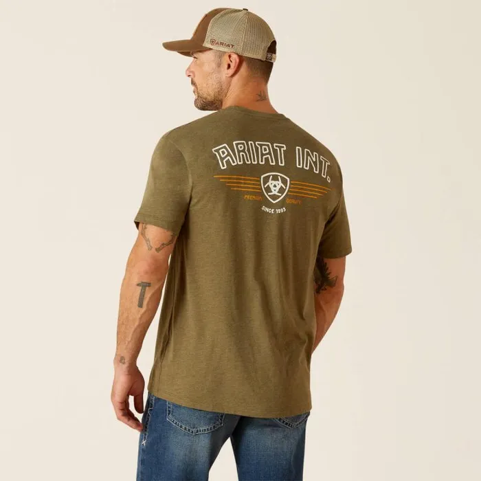 Men TShirts and Polos Ariat Ariat Outline Wing TShirt Military Heather Men TShirts and Polos Ariat Ariat Outline Wing TShirt Military Heather