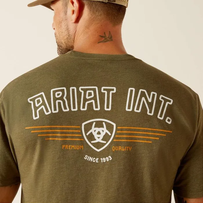 Men TShirts and Polos Ariat Ariat Outline Wing TShirt Military Heather Men TShirts and Polos Ariat Ariat Outline Wing TShirt Military Heather
