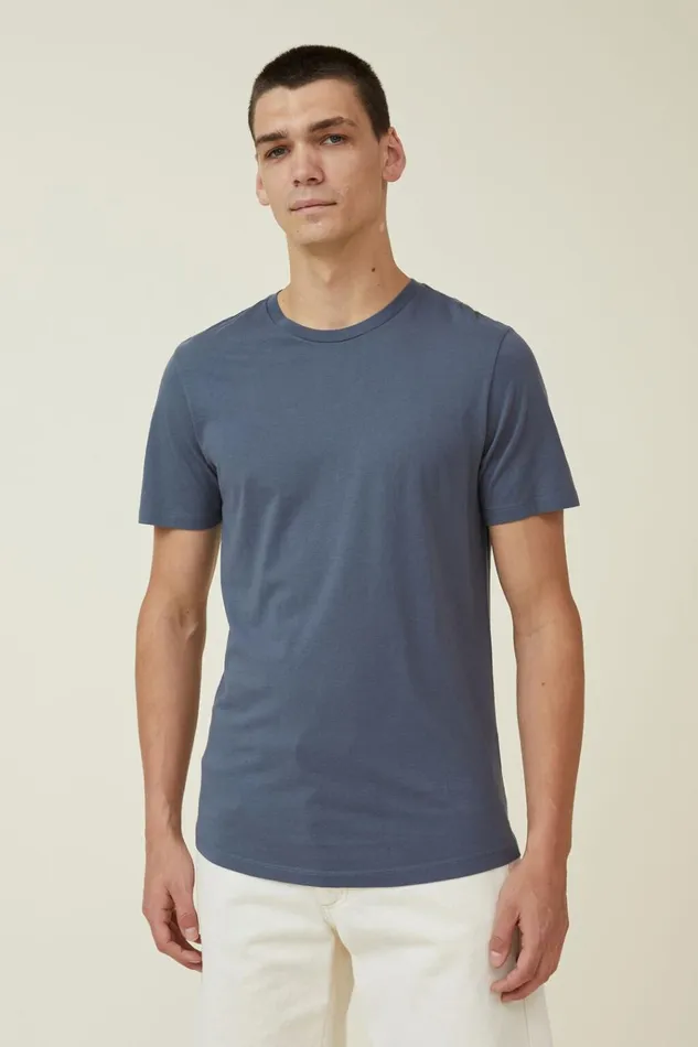 Men Tees and Tanks Cotton On Organic Longline TShirt Dusty Denim Men Tees and Tanks Cotton On Organic Longline TShirt Dusty Denim