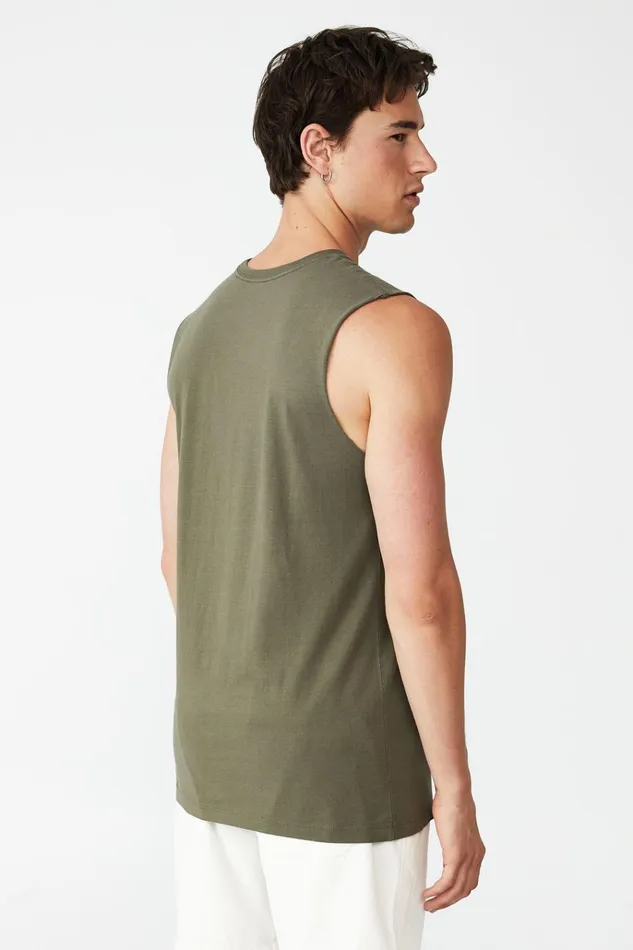Men Tees and Tanks Cotton On Organic Muscle Military Men Tees and Tanks Cotton On Organic Muscle Military