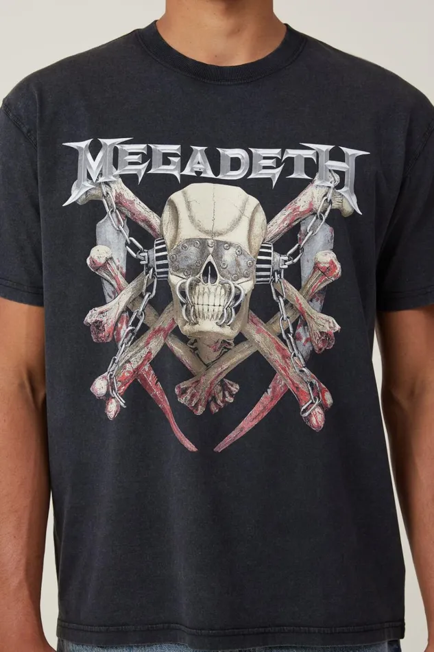 Men Tees and Tanks Cotton On Premium Loose Fit Music TShirt Lcn Man Megadeth 8211 Metal Bones Men Tees and Tanks Cotton On Premium Loose Fit Music TShirt Lcn Man Megadeth 8211 Metal Bones