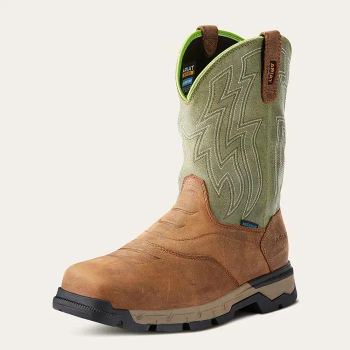 Men Work Boots Ariat Rebar Flex Western Waterproof Composite Toe Work Boot Rye Brown Men Work Boots Ariat Rebar Flex Western Waterproof Composite Toe Work Boot Rye Brown