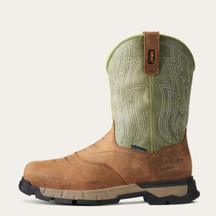 Men Work Boots Ariat Rebar Flex Western Waterproof Composite Toe Work Boot Rye Brown Men Work Boots Ariat Rebar Flex Western Waterproof Composite Toe Work Boot Rye Brown