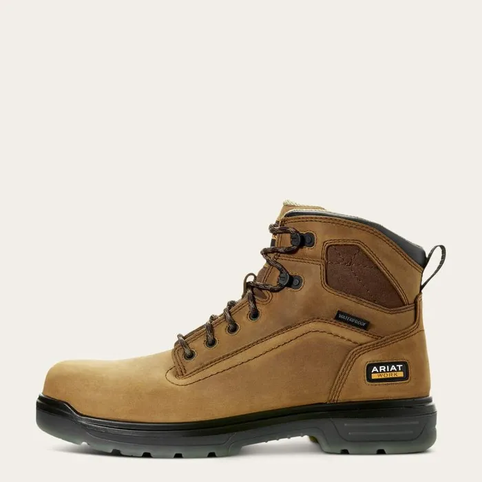 Men Work Boots Ariat Turbo 6034 Waterproof Work Boot Aged Bark Men Work Boots Ariat Turbo 6034 Waterproof Work Boot Aged Bark