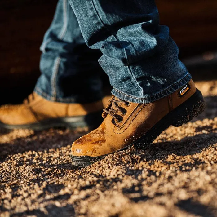 Men Work Boots Ariat Turbo 6034 Waterproof Work Boot Aged Bark Men Work Boots Ariat Turbo 6034 Waterproof Work Boot Aged Bark
