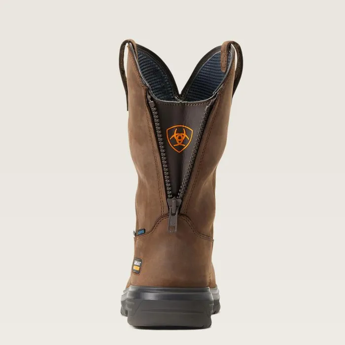 Men Work Boots Ariat Turbo Moc Toe Waterproof Carbon Toe Work Boot Mocha
