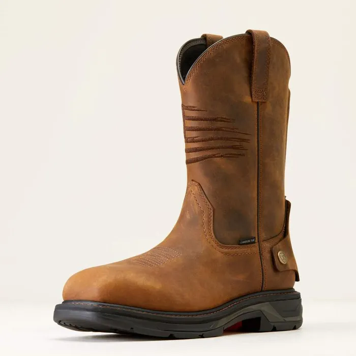 Men Work Boots Ariat WorkHog XT Patriot EZ Zip Carbon Toe Work Boot Distressed Brown Men Work Boots Ariat WorkHog XT Patriot EZ Zip Carbon Toe Work Boot Distressed Brown