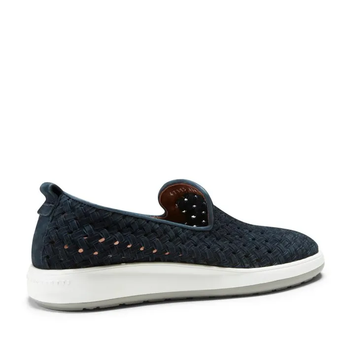 Men Woven Suede Sneaker Navy Blue Fratelli Rossetti Slip On Men Woven Suede Sneaker Navy Blue Fratelli Rossetti Slip On