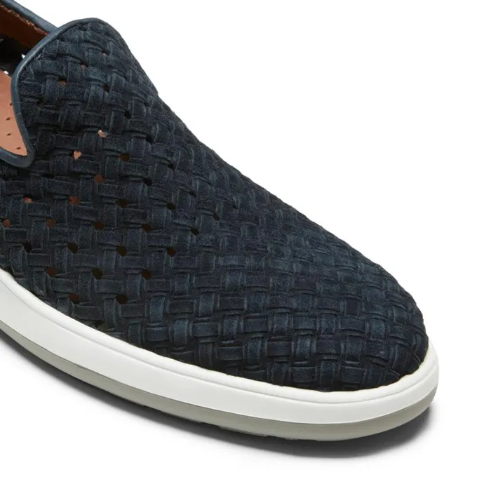 Men Woven Suede Sneaker Navy Blue Fratelli Rossetti Slip On Men Woven Suede Sneaker Navy Blue Fratelli Rossetti Slip On