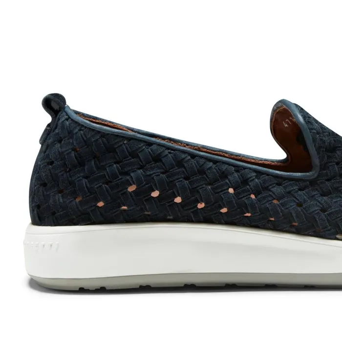 Men Woven Suede Sneaker Navy Blue Fratelli Rossetti Slip On Men Woven Suede Sneaker Navy Blue Fratelli Rossetti Slip On
