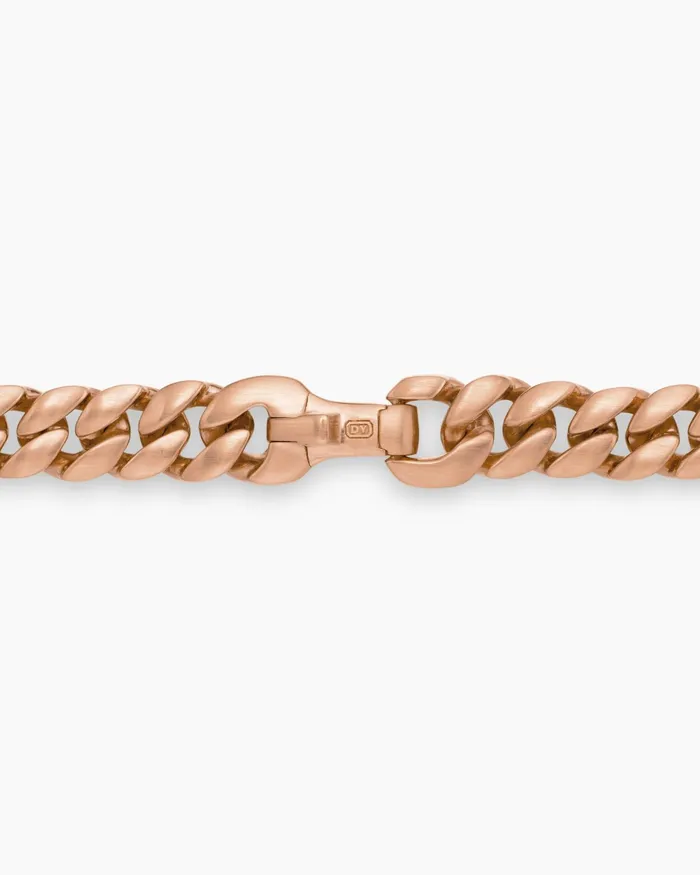 Mens Curb Chain Necklace In 18K Rose Gold 6mm Men David Yurman Chains Mens Curb Chain Necklace In 18K Rose Gold 6mm Men David Yurman Chains