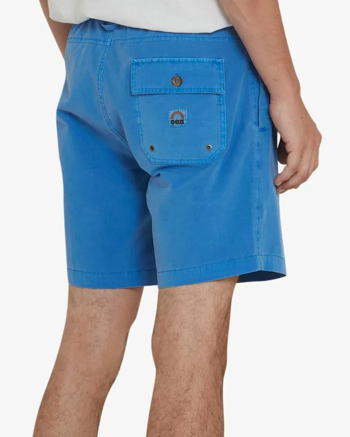 Mens Deus Ex Machina Boardshorts Sandbar Garment Dye 8211 French Blue French Blue Mens Deus Ex Machina Boardshorts Sandbar Garment Dye 8211 French Blue French Blue