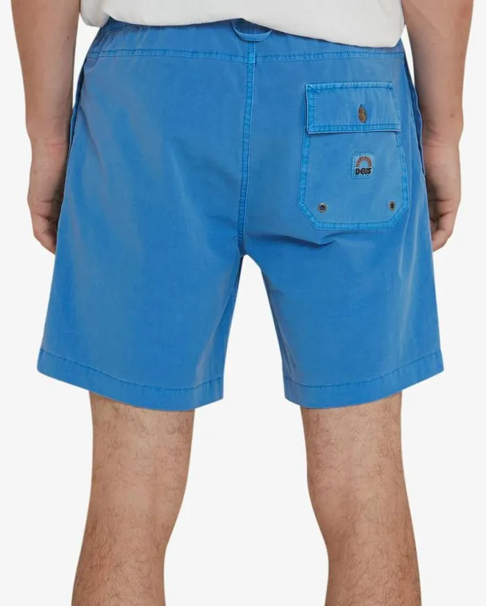 Mens Deus Ex Machina Boardshorts Sandbar Garment Dye 8211 French Blue French Blue Mens Deus Ex Machina Boardshorts Sandbar Garment Dye 8211 French Blue French Blue