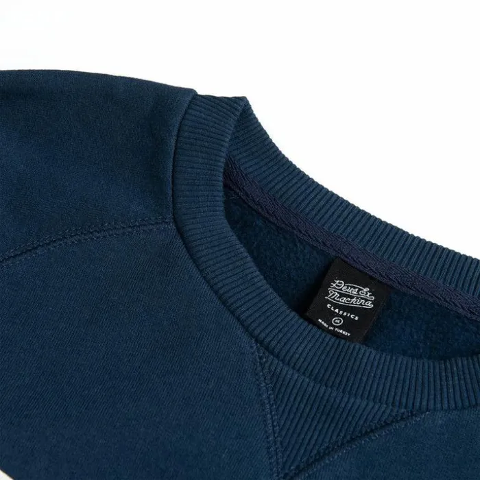 Mens Deus Ex Machina Classics All Caps Crew Sweater 8211 Navy Navy