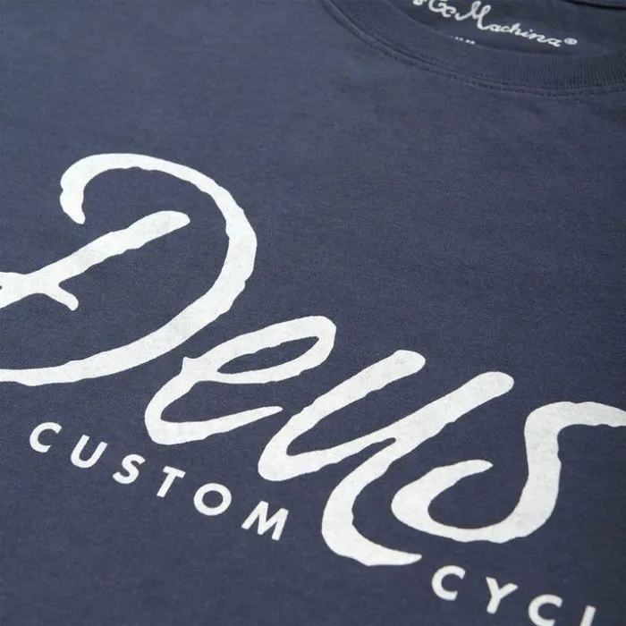 Mens Deus Ex Machina Classics Deus Custom Tee 8211 Navy Navy Mens Deus Ex Machina Classics Deus Custom Tee 8211 Navy Navy