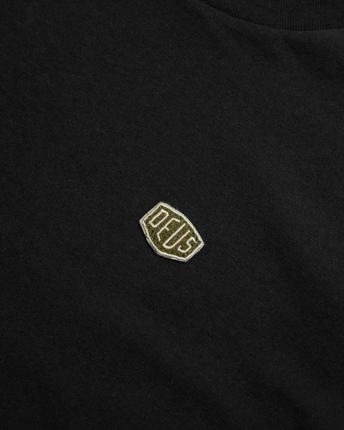 Mens Deus Ex Machina Classics Shield Standard Tee 8211 Black Black Mens Deus Ex Machina Classics Shield Standard Tee 8211 Black Black