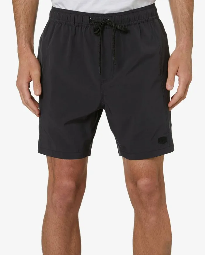 Mens Deus Ex Machina Classics Summit Boardshort 8211 Black Black