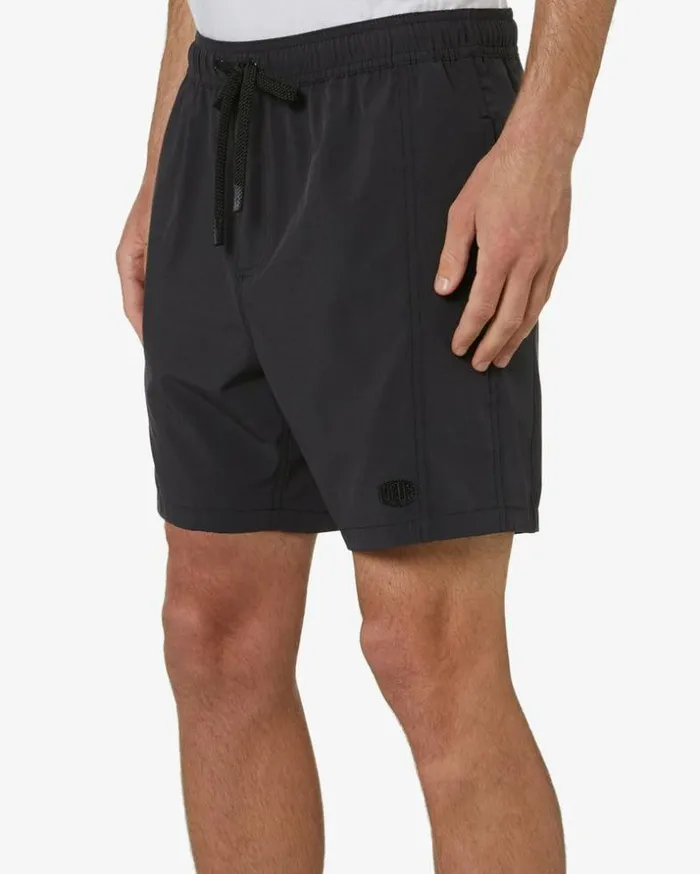 Mens Deus Ex Machina Classics Summit Boardshort 8211 Black Black Mens Deus Ex Machina Classics Summit Boardshort 8211 Black Black