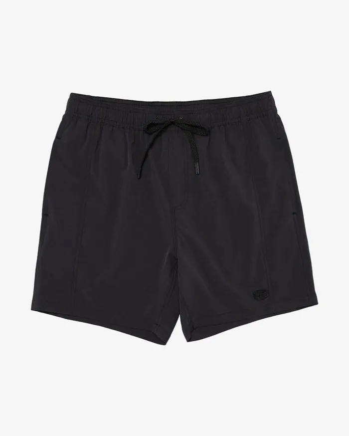 Mens Deus Ex Machina Classics Summit Boardshort 8211 Black Black Mens Deus Ex Machina Classics Summit Boardshort 8211 Black Black