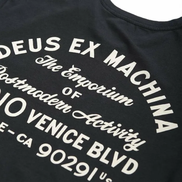 Mens Deus Ex Machina Classics Venice Address Tee 8211 Black Black Mens Deus Ex Machina Classics Venice Address Tee 8211 Black Black