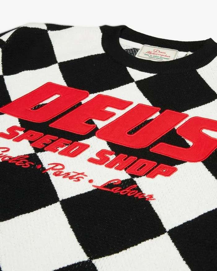 Mens Deus Ex Machina Hoodies and Sweaters MC Moto Knit 8211 Black Combo Black Combo Mens Deus Ex Machina Hoodies and Sweaters MC Moto Knit 8211 Black Combo Black Combo