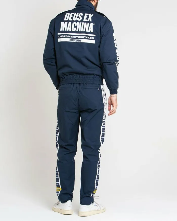 Mens Deus Ex Machina Jackets Team Racing Jacket 8211 Estate Blue Estate Blue Mens Deus Ex Machina Jackets Team Racing Jacket 8211 Estate Blue Estate Blue