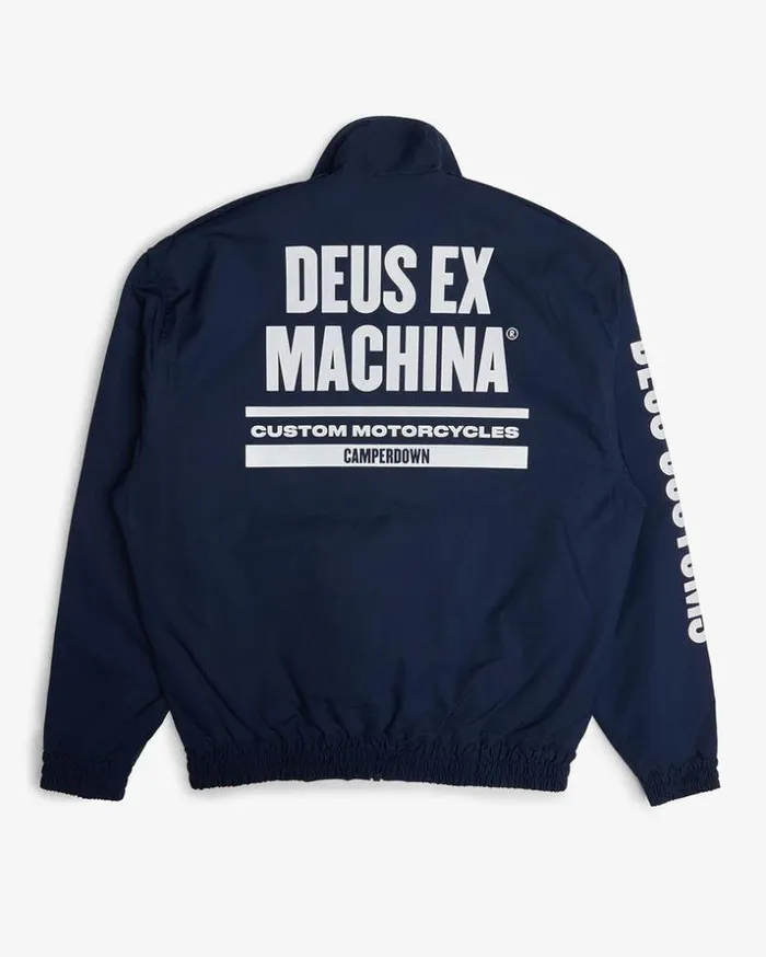 Mens Deus Ex Machina Jackets Team Racing Jacket 8211 Estate Blue Estate Blue Mens Deus Ex Machina Jackets Team Racing Jacket 8211 Estate Blue Estate Blue