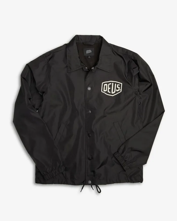 Mens Deus Ex Machina Jackets Venice Coach Jacket 8211 Black Black Mens Deus Ex Machina Jackets Venice Coach Jacket 8211 Black Black