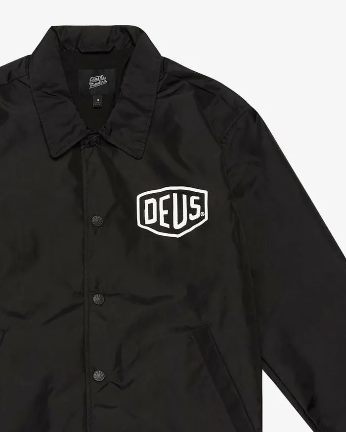 Mens Deus Ex Machina Jackets Venice Coach Jacket 8211 Black Black Mens Deus Ex Machina Jackets Venice Coach Jacket 8211 Black Black