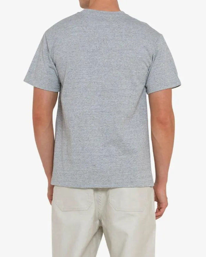 Mens Deus Ex Machina Tees Plain Naval Tee 8211 Grey Marle Grey Marle Mens Deus Ex Machina Tees Plain Naval Tee 8211 Grey Marle Grey Marle